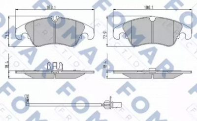 FOMAR FRICTION fo962281 -  Комплект тормозных колодок, дисковый тормоз